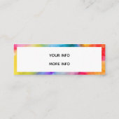 水彩インスタグラムのソーシャルメディア スキニー名刺 (裏面)