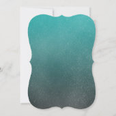 水彩インスパイアゴー結婚ルデンデイジー-ティール(緑がかった色) セーブザデート (裏面)