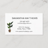 水彩インテリアデザイン事業ボホ家具 名刺 (裏面)