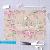 水彩インディアンロータスフラワータージマハル 薄葉紙 (クラフト)