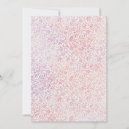 水彩インディアン結婚ズエレファントメンディ 招待状 (裏面)