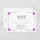 水彩インディアン蓮の花 出欠カード (正面/裏面)