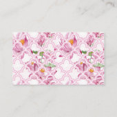 水彩インドの蓮の花 タージマハール プレイスカード (裏面)