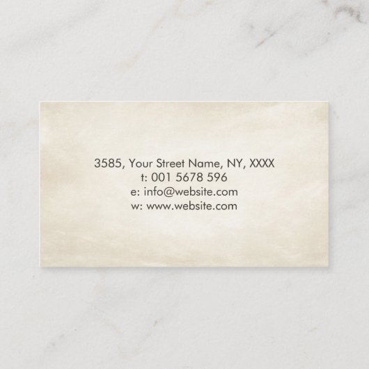 水彩インフィニティシンボル – 木の枝 名刺 (裏面)