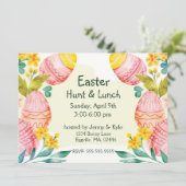 水彩イースターエッグイースター 招待状 (スタンド正面)
