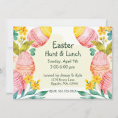 水彩イースターエッグイースター 招待状 (正面)