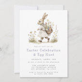 水彩イースターエッグハント 招待状 (正面)