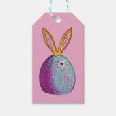 水彩イースターエッグバニー ギフトタグ (正面)
