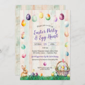 水彩イースターエッグ狩りパーティー 招待状 (正面/裏面)