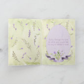 水彩イースターカード ウサギと卵のバスケット カード (内部)