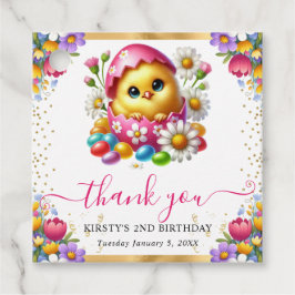 水彩イースターシック春の花誕生日 フェイバータグ