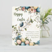 水彩イースターバード&エッグ シーズンカード (スタンド正面)