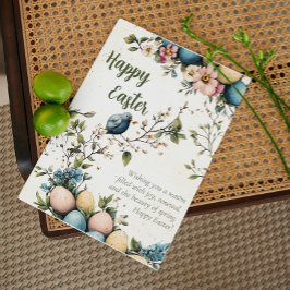 水彩イースターバード&エッグ シーズンカード