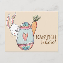 水彩イースターブランチと卵狩り招待状。 インビテーションポストカード