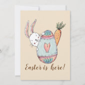 水彩イースターブランチと卵狩り招待状。 招待状 (裏面)