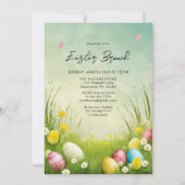 水彩イースターブランチ卵狩り招待状 招待状 (正面)