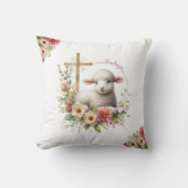 水彩イースターラムパーソナライズされた クッション (正面)