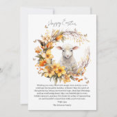 水彩イースターラムパーソナライズされた シーズンカード (正面)