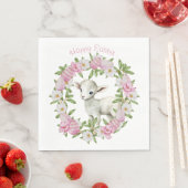 水彩イースターラムパーソナライズされた スタンダードランチョンナプキン (インサイチュ)