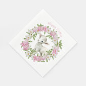 水彩イースターラムパーソナライズされた スタンダードランチョンナプキン (角)