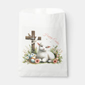 水彩イースターラムパーソナライズされた フェイバーバッグ (正面)