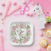 水彩イースターラムパーソナライズされた ペーパープレート (パーティー)