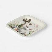 水彩イースターラムパーソナライズされた ペーパープレート (傾斜あり)