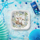 水彩イースターラムパーソナライズされた ペーパープレート (パーティー)