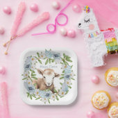 水彩イースターラムパーソナライズされた ペーパープレート (パーティー)