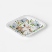 水彩イースターラムパーソナライズされた ペーパープレート (傾斜あり)