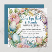 水彩イースターリース招待ランチ＆卵狩り,  シーズンカード (正面/裏面)