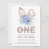 水彩イースター初誕生日 招待状 (正面)