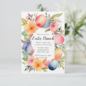 水彩イースター卵と花イースター招待状 エンクロージャーカード (スタンド正面)