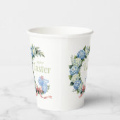 水彩イースター ハイドランジア  リース かわいい ウサギ 紙コップ (右)