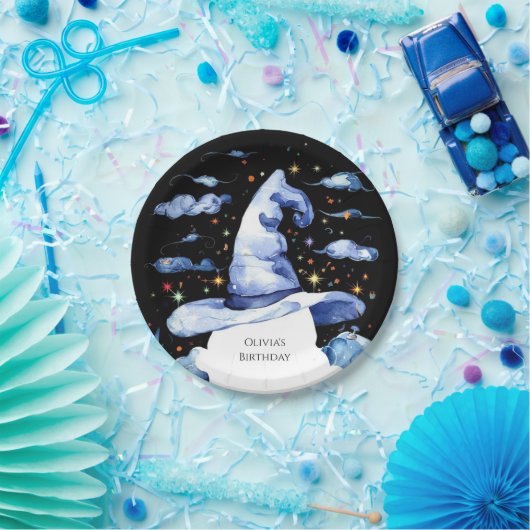 水彩ウィムシーワンドウィザード誕生日 ペーパープレート (パーティー)