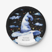 水彩ウィムシーワンドウィザード誕生日 ペーパープレート (正面)