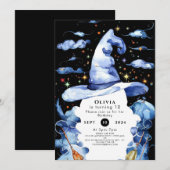 水彩ウィムシーワンドウィザード誕生日 招待状 (正面/裏面)