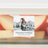 水彩ウィンタークリスマス格言 パーソナライズされた ラベル (貼付)