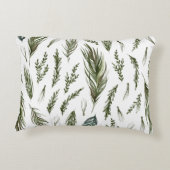 水彩ウィンターグリーンシームレスパターン アクセントクッション (裏面)