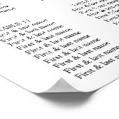 水彩ウィンターグリーンパインツリー&パインコーン ポスター (角)