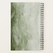 水彩ウィンターグリーンパインツリー&白い花 プランナー手帳 (裏面)