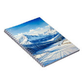 水彩ウィンタースポーツ背景ノート ノートブック (右側)