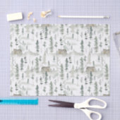 水彩ウィンターパインズ 薄葉紙 (クラフト)