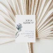 水彩ウィンターフローラーウェディングパーティー 招待状