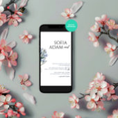 水彩ウィンターフローラーウェディングパーティー 招待状