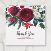 水彩ウィンターブルゴーニュ花ベビーありがとう フェイバータグ (裏面)