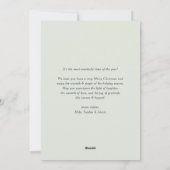 水彩ウィンターベリー変成離れクリスマス シーズンカード (裏面)