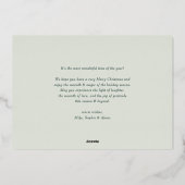 水彩ウィンターベリー変成離れクリスマス 箔シーズンカード (裏面)