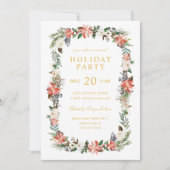 水彩ウィンターホリデークリスマスパーティー 招待状 (正面)