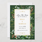 水彩ウィンターホリデーベリースクリプト セーブザデート (正面)